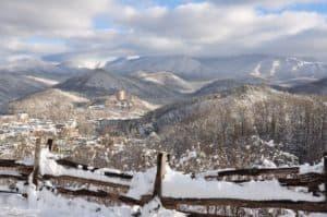 Enjoying the breathtaking mountains views is one of the best things to do in Gatlinburg in winter.