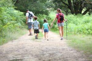 Family hiking as one of many things do in Gatlinburg in the summer