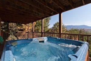 God's Gift hot tub and view Gatlinburg 3 bedroom cabin rental