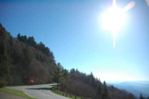 Scenic road on the way to our Smoky Mountain getaway cabin rentals.