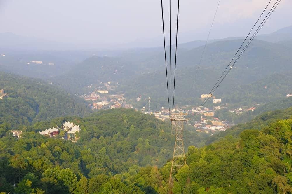 View from the Aerial Tramway in Gatlinburg