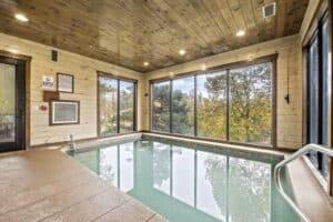 aqua dreamin retreat pigeon forge cabin with indoor pool and home theater