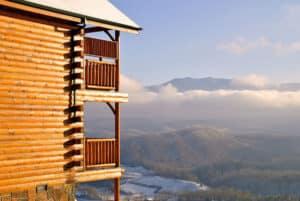 cabin view during winter