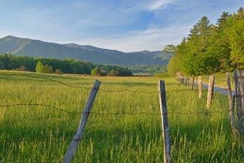 View of mountains and valley from Cades Cove