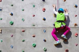 rock climbing wall